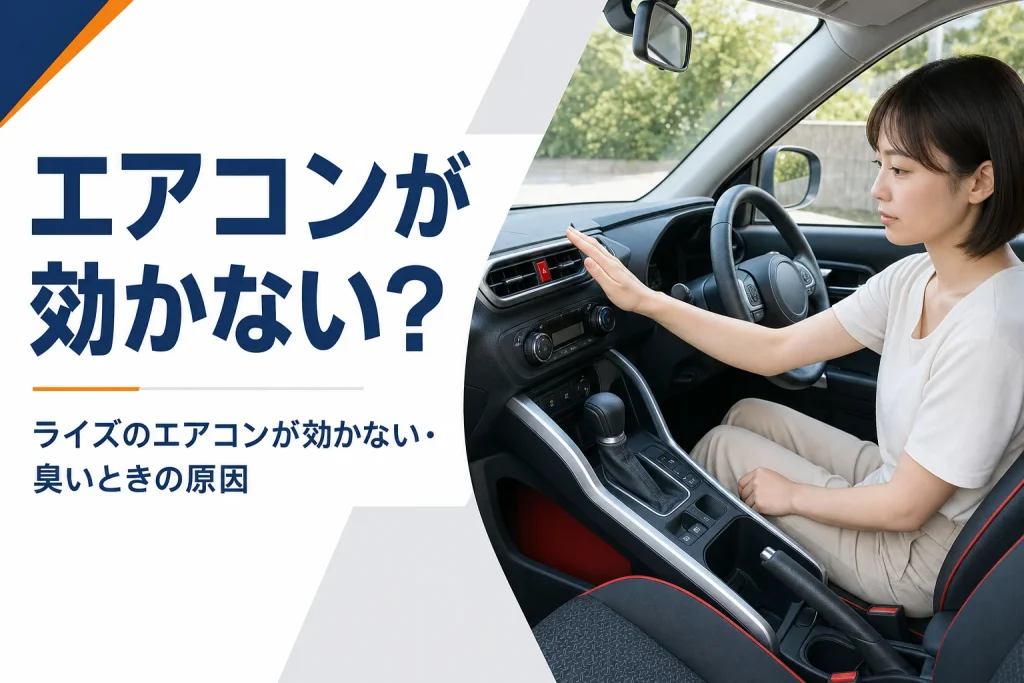 ライズのエアコンの効きを確かめるイメージ