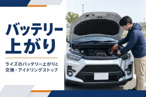 ライズのバッテリーを点検するイメージ