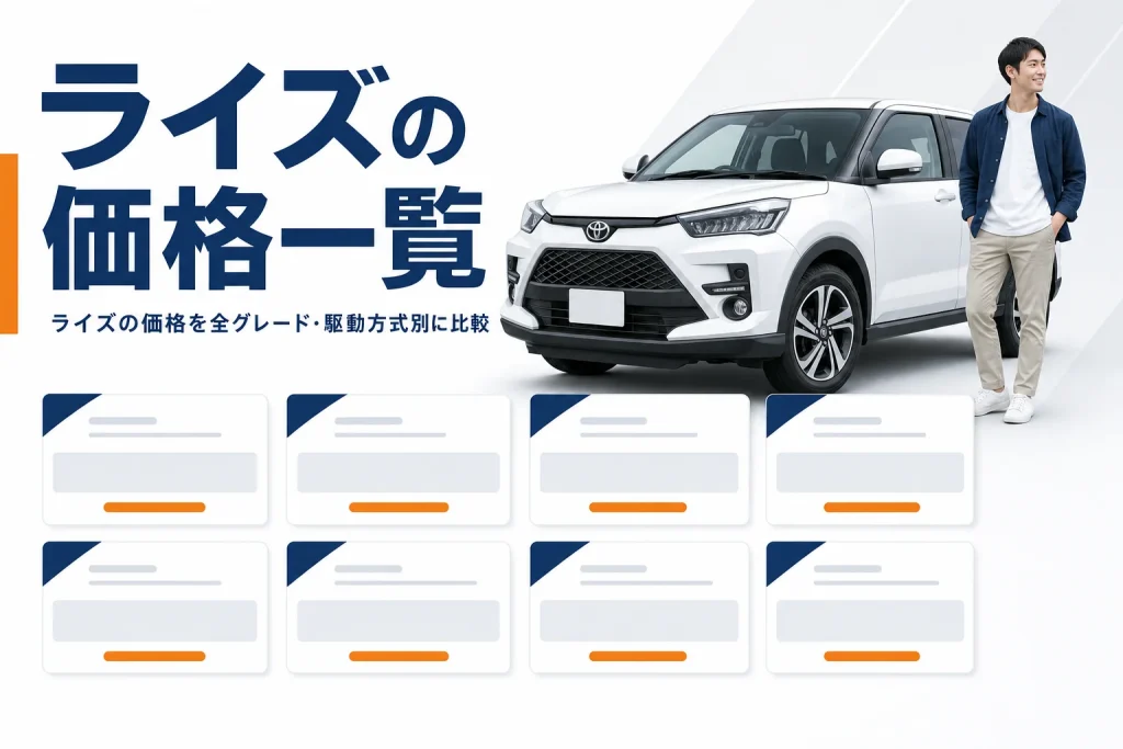 ライズの新車価格一覧を表すアイキャッチ