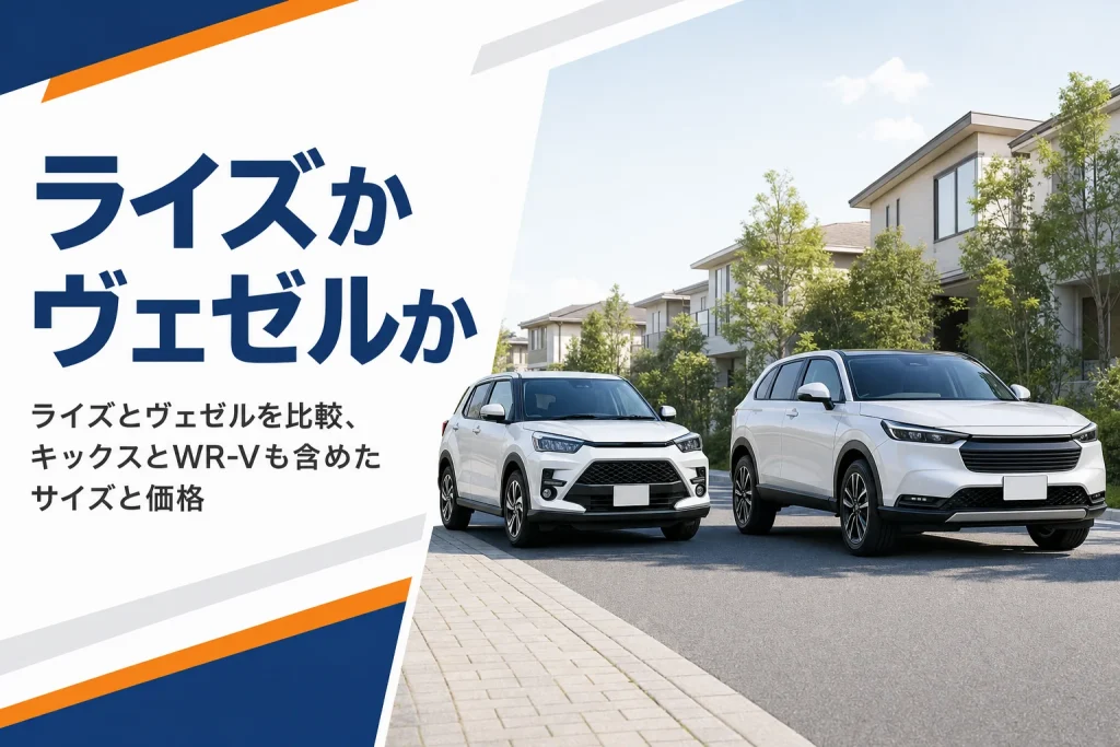 小ぶりなSUVとひと回り大きいSUVが並んだアイキャッチ