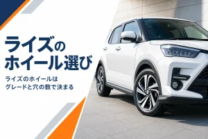 ライズの17インチアルミホイールを写した足元